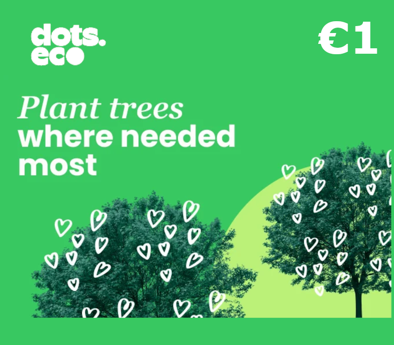 Dots.eco - Plant Trees Where Needed The Most EUR 1 Gift Card FR
Dots.eco - Plant Trees Where Needed The Most EUR 1 Gift Card FR