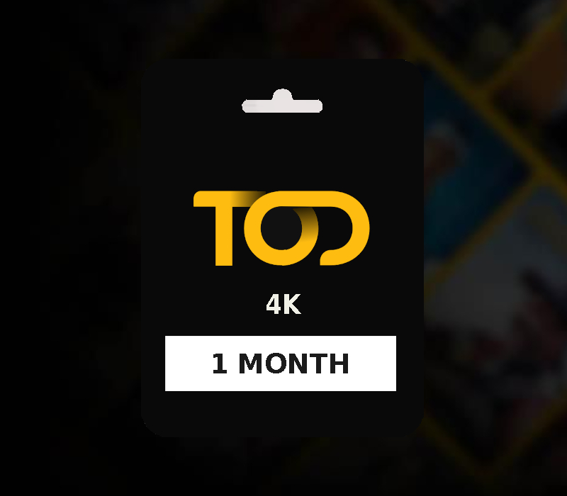 TOD TV 4K 1 Month Subscription Key KW
TOD TV 4K 1 Month Subscription Key KW