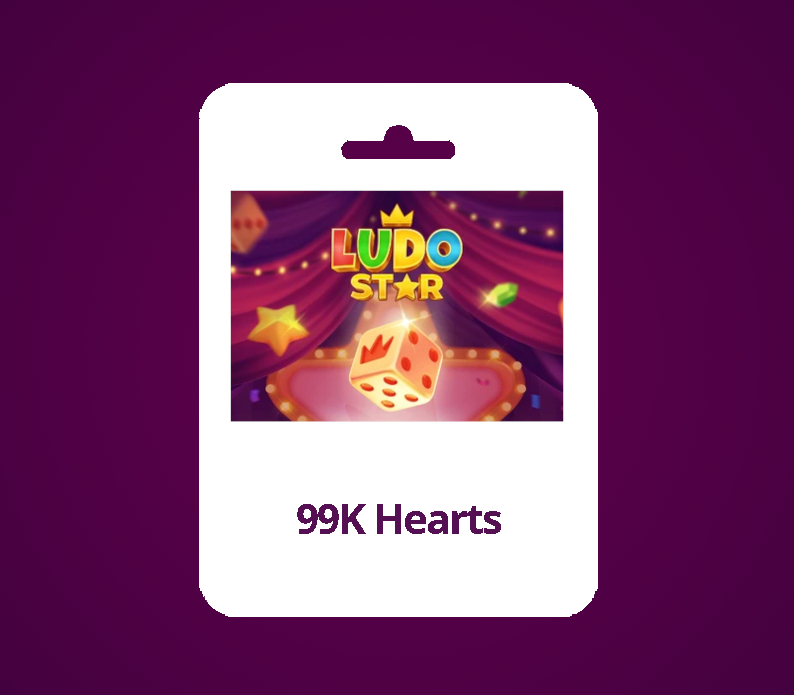 Ludo Star 99K Hearts Gift Card
Ludo Star 99K Hearts Gift Card