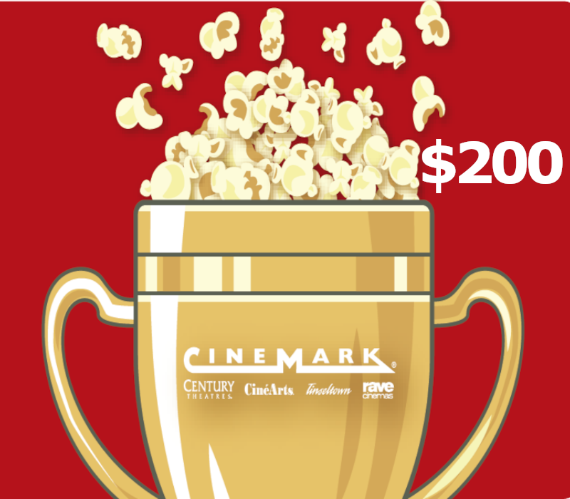Cinemark Theatres $200 Gift Card US
Cinemark Theatres $200 Gift Card US