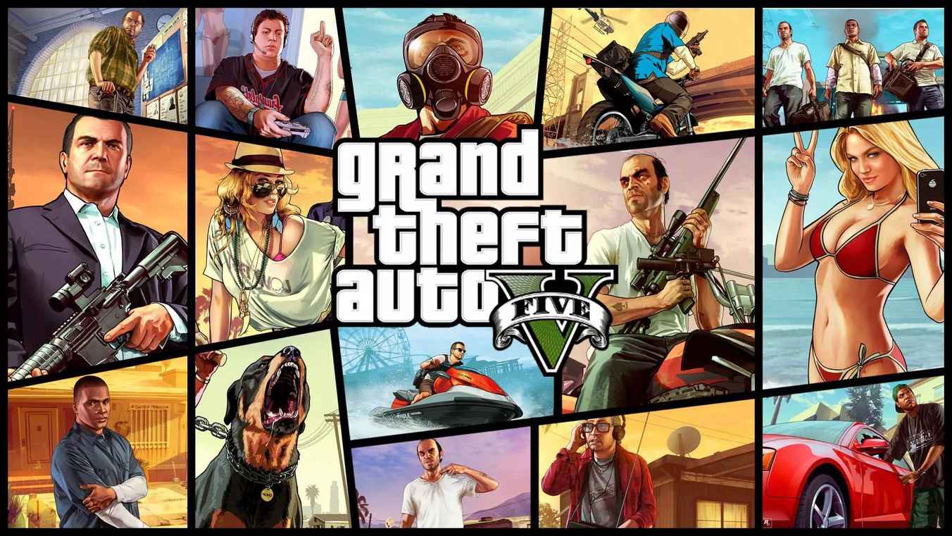 Grand Theft Auto V Rockstar Téléchargement Numérique Clé CD - background