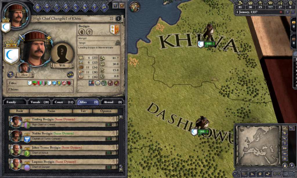 Crusader Kings II - Mongol Faces DLC Steam CD Key