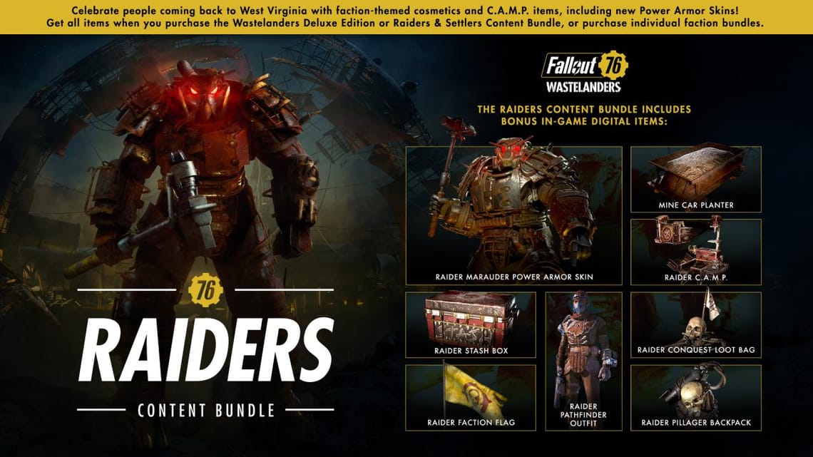 Fallout 76: Raiders Content Bundle DLC Steam Altergift