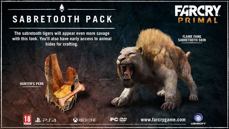 Far Cry Primal Sabretooth Pack DLC Ubisoft Connect CD Key G2PLAY.NET