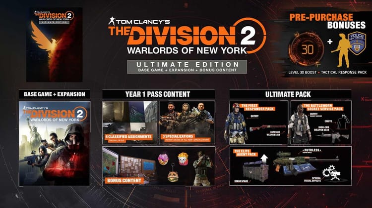 Overholdelse af sagde beviser Tom Clancy's The Division 2 Warlords of New York Ultimate Edition US PS4 CD  Key | G2PLAY.NET