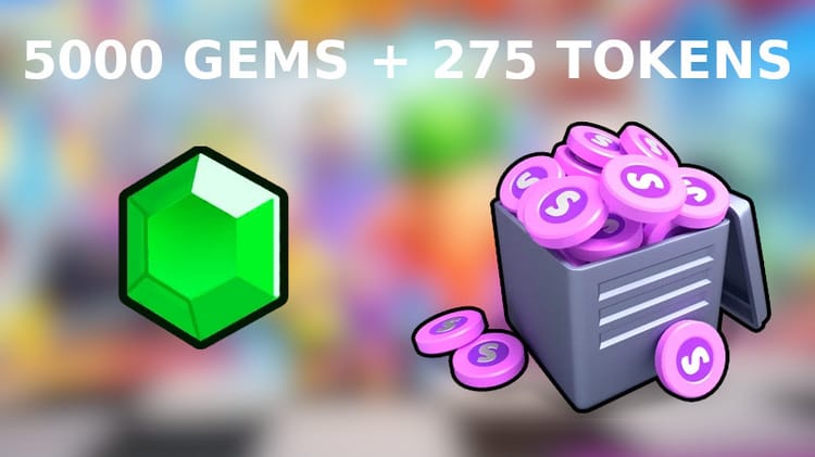 Stumble Guys - 5000 Gems + 275 Tokens Reidos Voucher