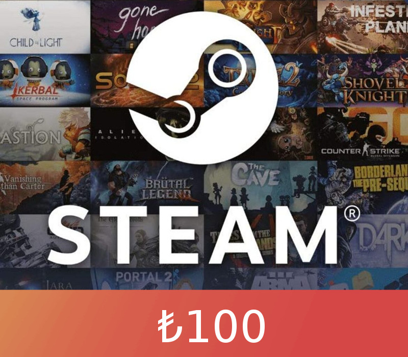 Steam Gift Card ₺100 TR Activation Code 