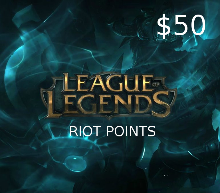 League of Legends 50 USD Prepaid RP Card US