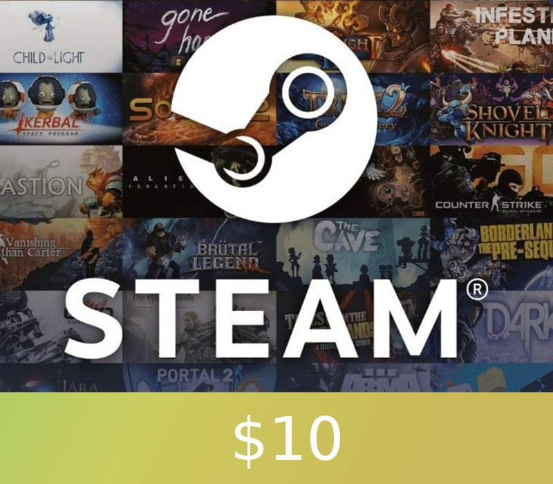 Steam 10 dollar 2024 gift card