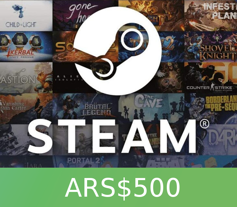 Steam Wallet 500 ARS card (Argentina)