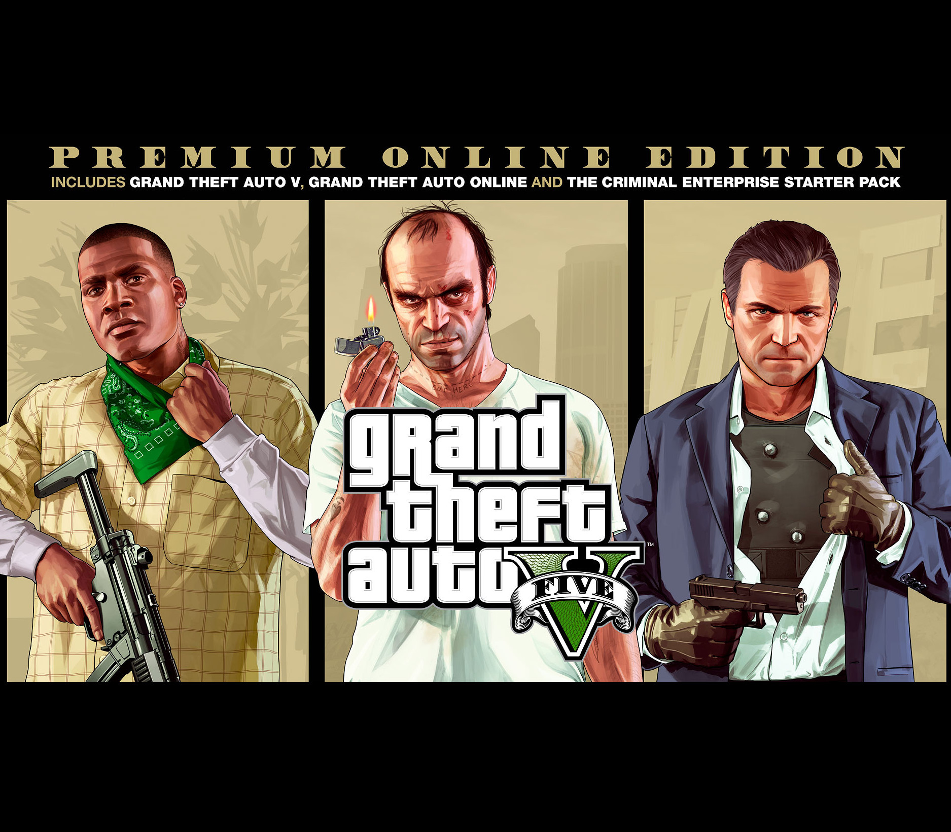 Grand Theft Auto V: Premium Online Edition & Great White Shark Card Bundle EU XBOX One CD Key