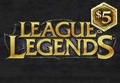League Of Legends 5 USD Prepaid RP Card LAS/LAN Server