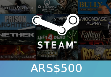 Buy Steam Wallet Gift Card 500 ARS (ARGENTINA) for $9.6
