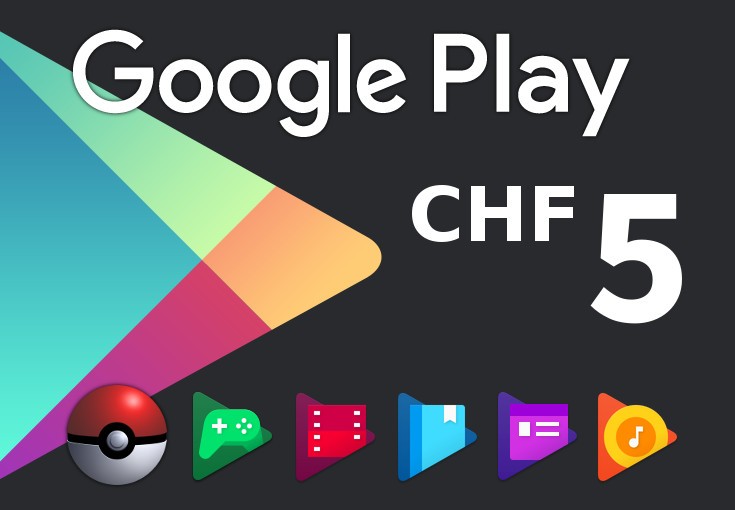 Google Play CHF 5 CH Gift Card