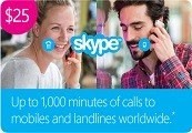 Skype Credit $25 US Prepaid Card