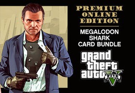 Grand Theft Auto V: Premium Online Edition & Megalodon Shark Card Bundle Rockstar Digital Download CD Key
