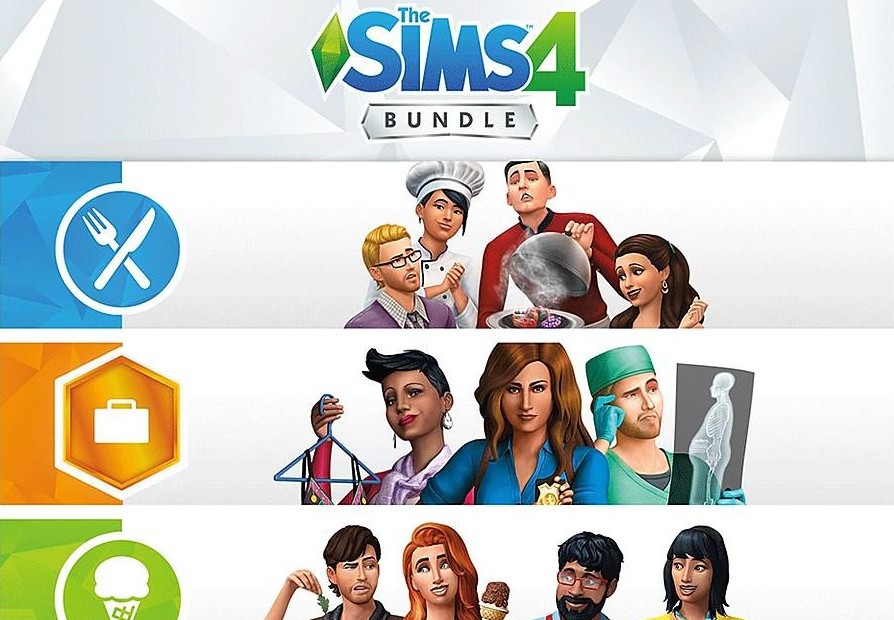 The Sims™ 4 Bundle - Get to Work, Dine Out, Cool Kitchen Stuff