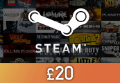 Steam Wallet Card £20 UK Activation Code