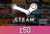 Steam Wallet Card £50 UK Activation Code