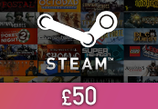 Steam Wallet GBP 50 Gift Card UK 