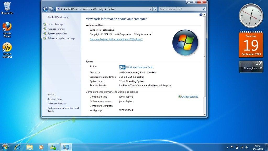 Windows 7 Professional OEM Key SP1