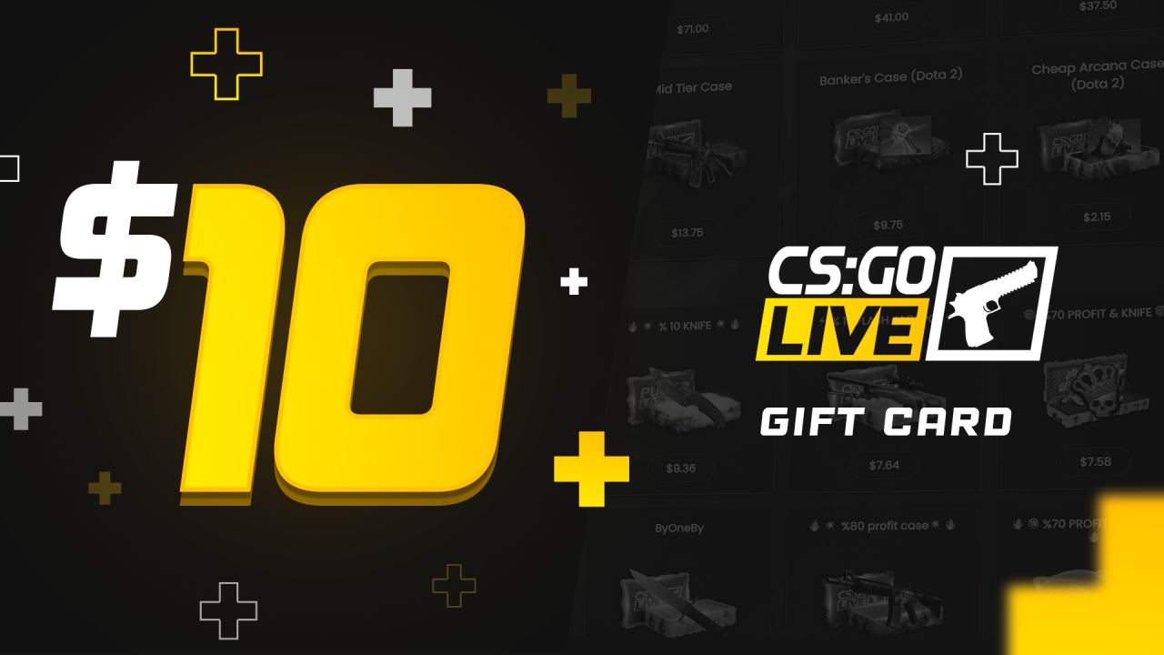 CSGOLive 10 USD Gift Card