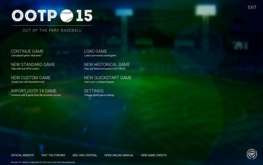 Out Of The Park Baseball 15 Steam CD Key