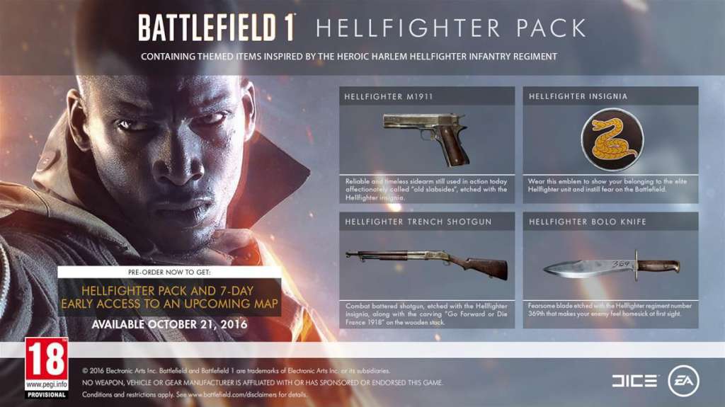 Battlefield 1 - Hellfighter Pack DLC EU PS4 CD Key
