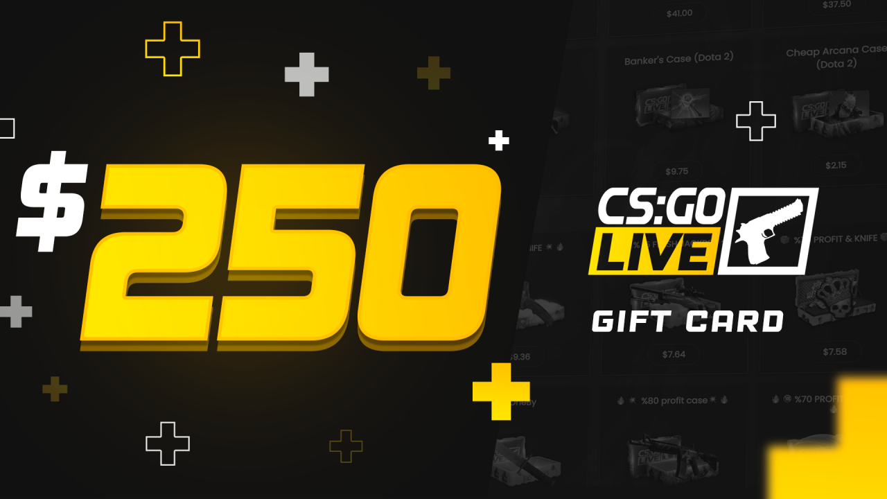 CSGOLive 250 USD Gift Card