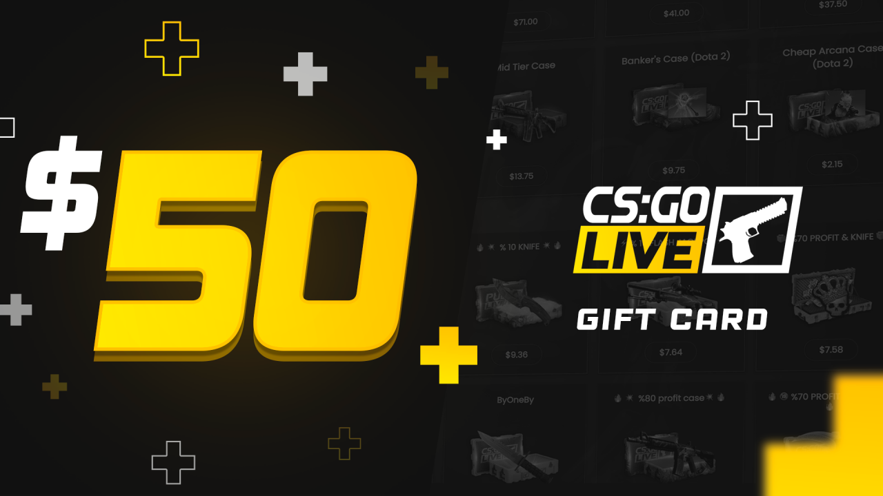 CSGOLive 50 USD Gift Card
