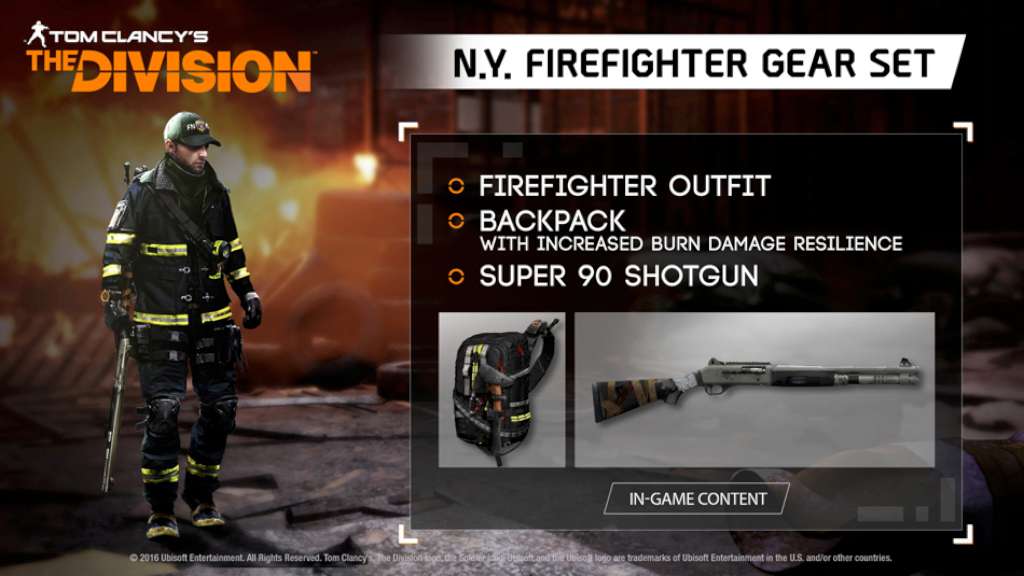 Tom Clancy's The Division - N.Y. Firefighter Pack XBOX ONE CD Key
