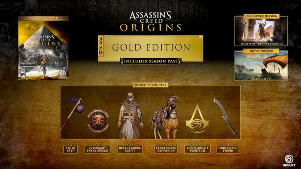 Assassin's Creed: Origins Gold Edition EU Ubisoft Connect CD Key