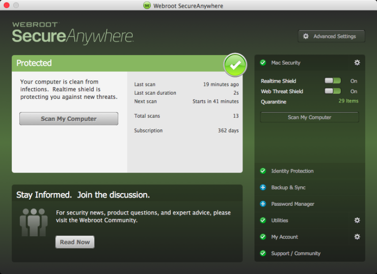 Webroot SecureAnywhere AntiVirus 2023 Key (1 Year / 1 Device)