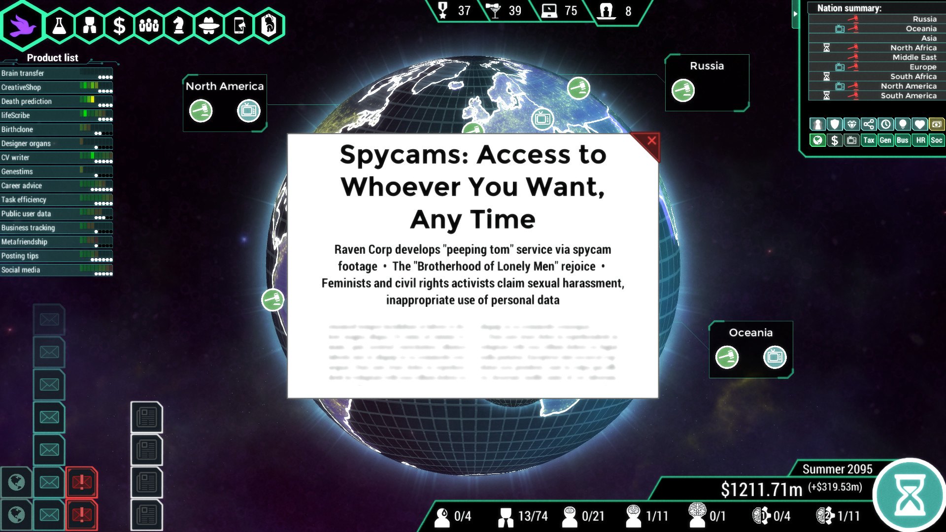 Spinnortality , Cyberpunk Management Sim Steam CD Key