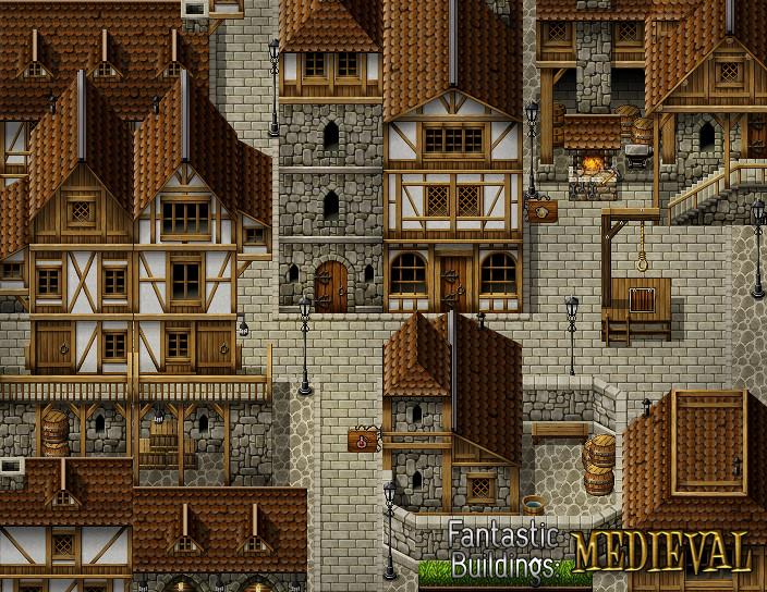 RPG Maker MV - Fantastic Buildings: Medieval DLC EU Steam CD Key