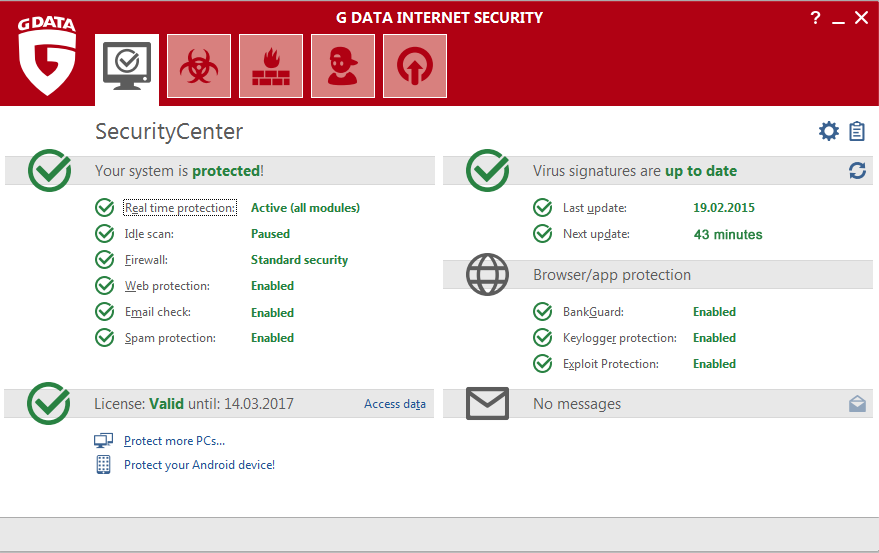 G Data Internet Security 2024 Key (1 Year / 3 PCs)