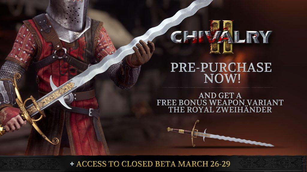 Chivalry 2 + Preorder Bonus Epic Games CD Key
