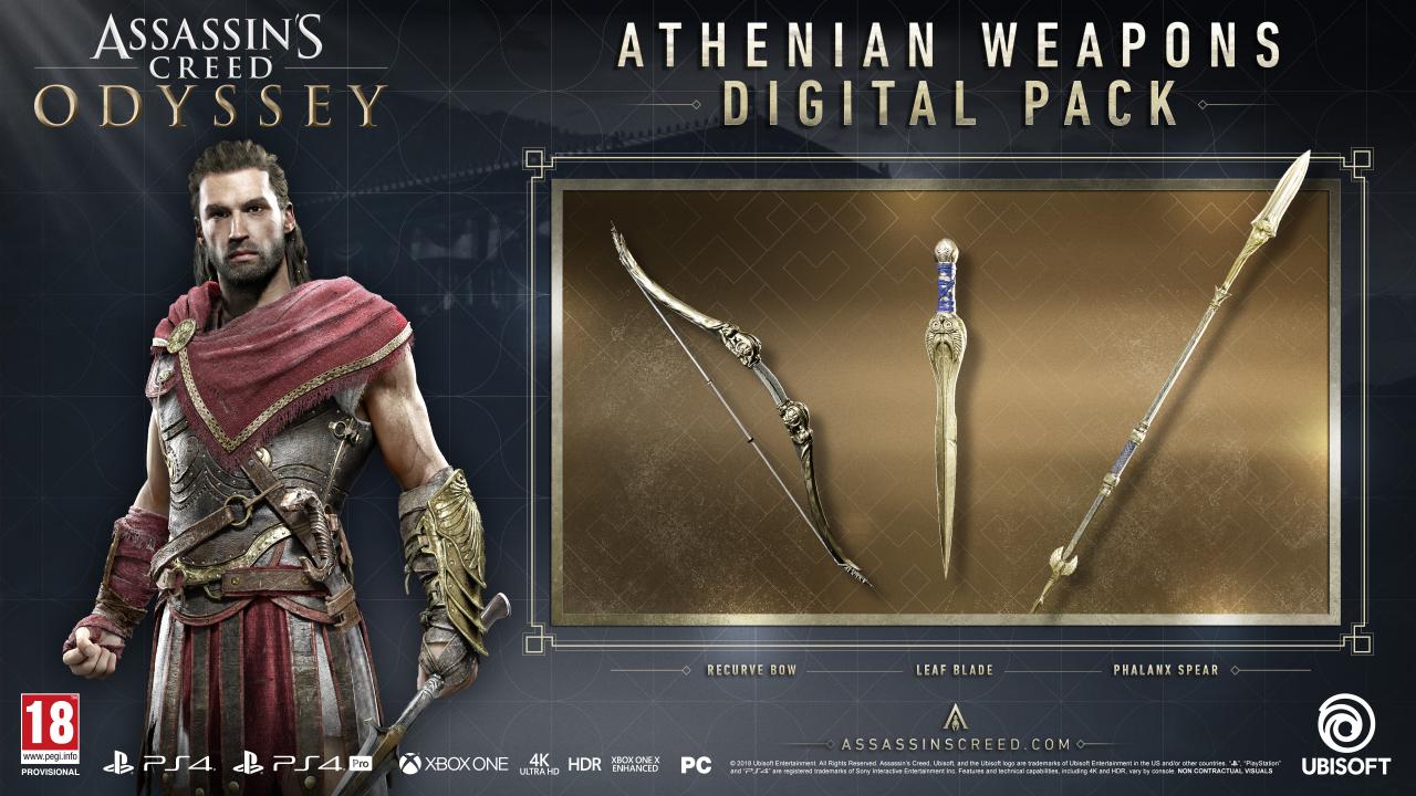 Assassin's Creed Odyssey - Athenian Weapons Pack DLC EU PS4 CD Key