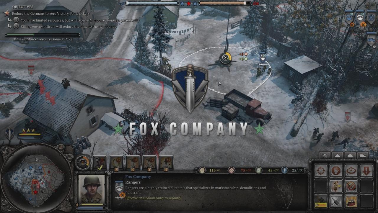 Company Of Heroes 2 - Ardennes Assault Fox Company Rangers DLC Steam CD Key