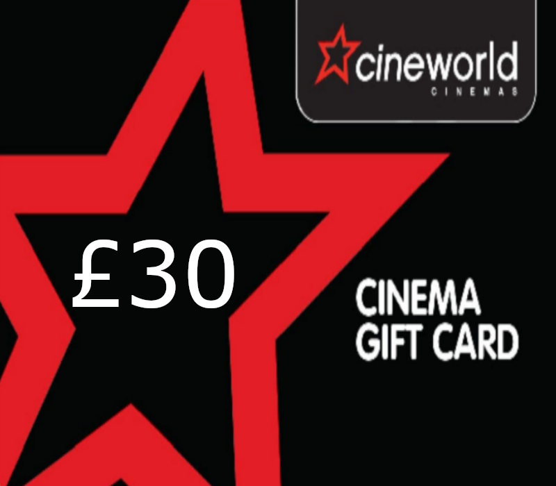 

Cineworld Cinema £30 Gift Card UK