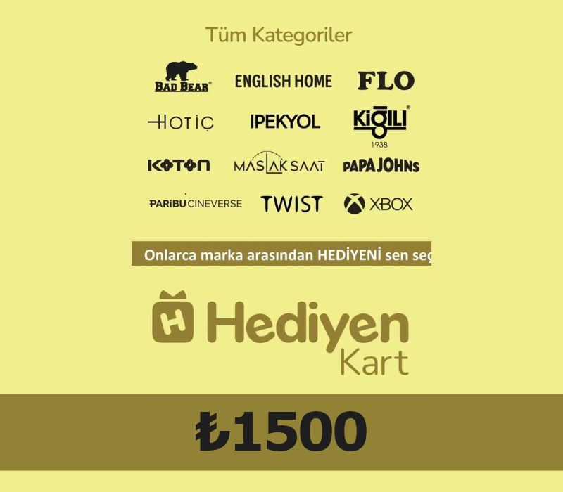 

Hediyen KART - All Access ₺1500 Gift Card TR