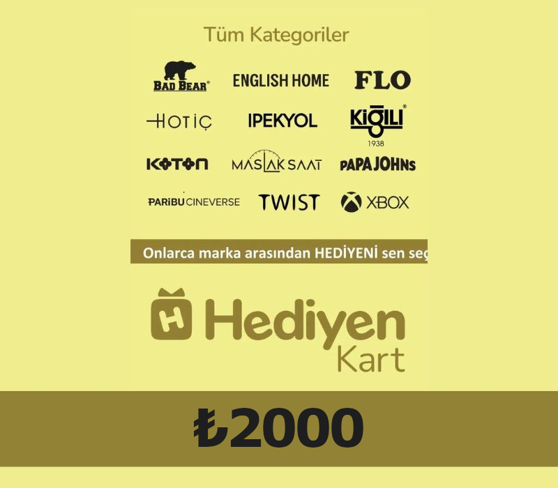 

Hediyen KART - All Access ₺2000 Gift Card TR