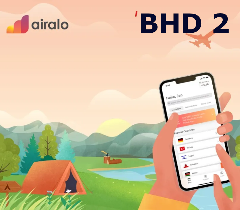 

Airalo 2 BHD Gift Card BH