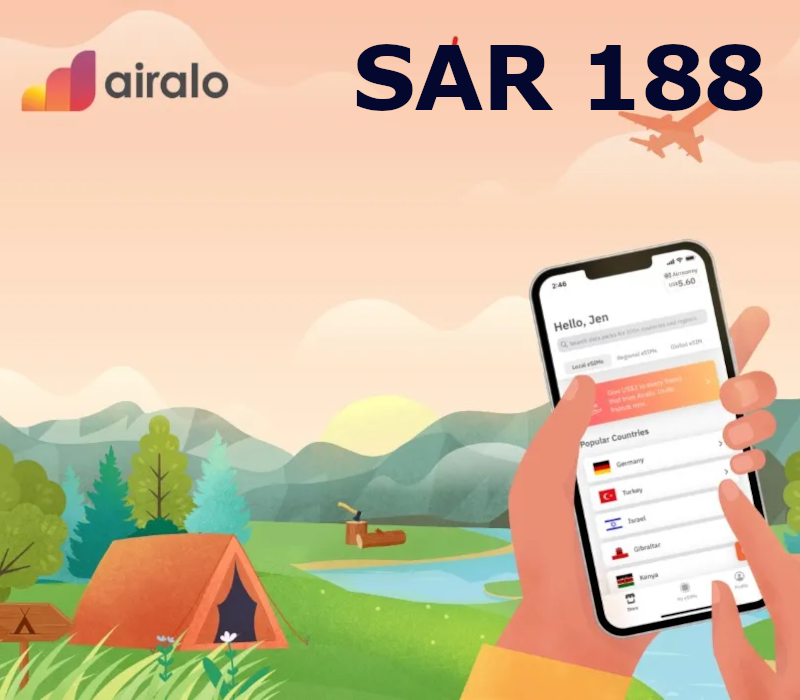 

Airalo 188 SAR Gift Card SA