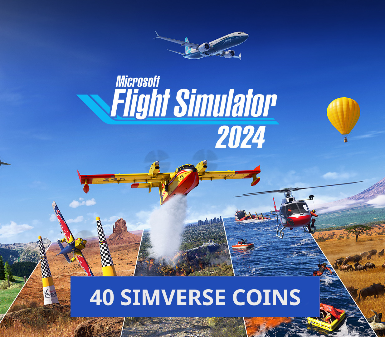 

Microsoft Flight Simulator 2024 - 40 Simverse Coins DLC US Xbox Series X|S / PC CD Key