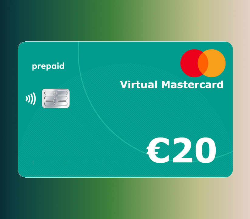 

Prepaid Virtual Mastercard €20 EU