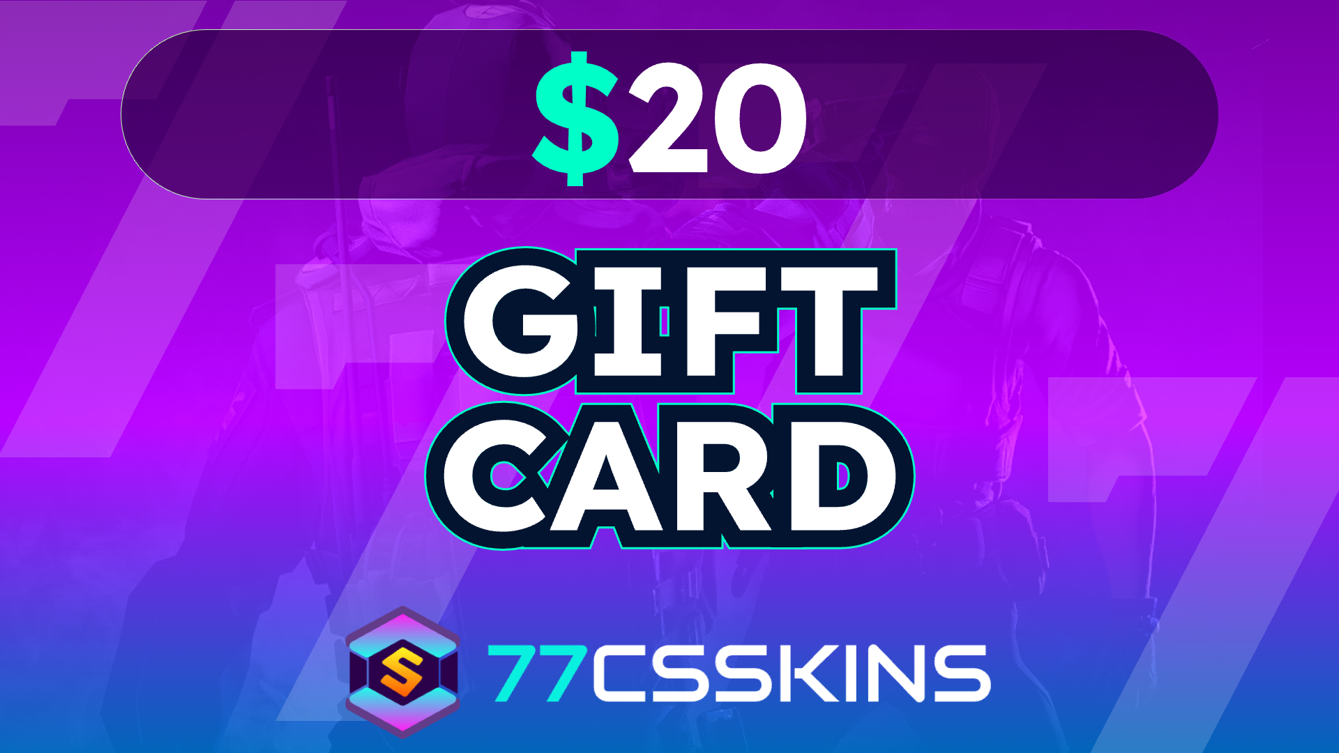 77csskins $20 Gift Card US