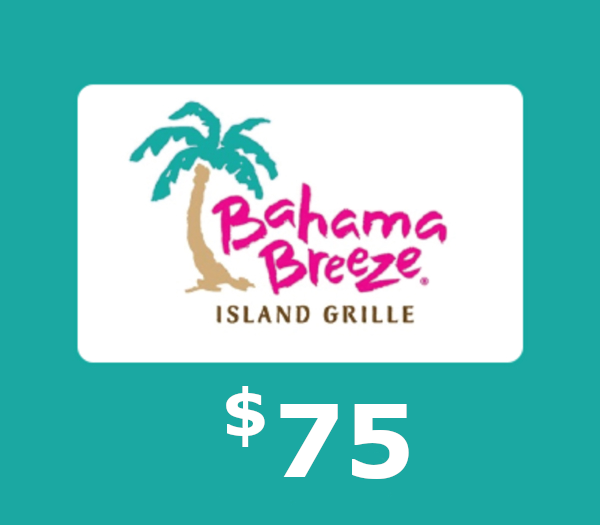 Bahama Breeze $75 Gift Card US