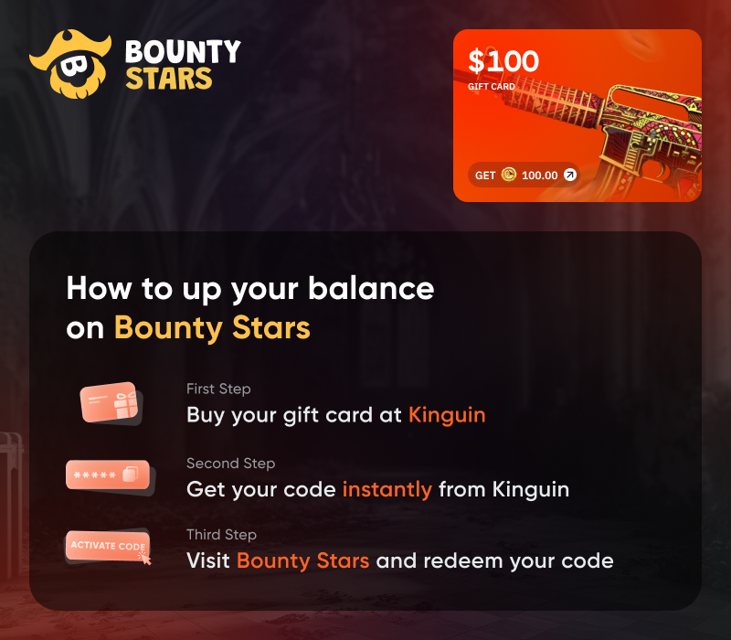 

Bountystars.com $100 Wallet Card Code