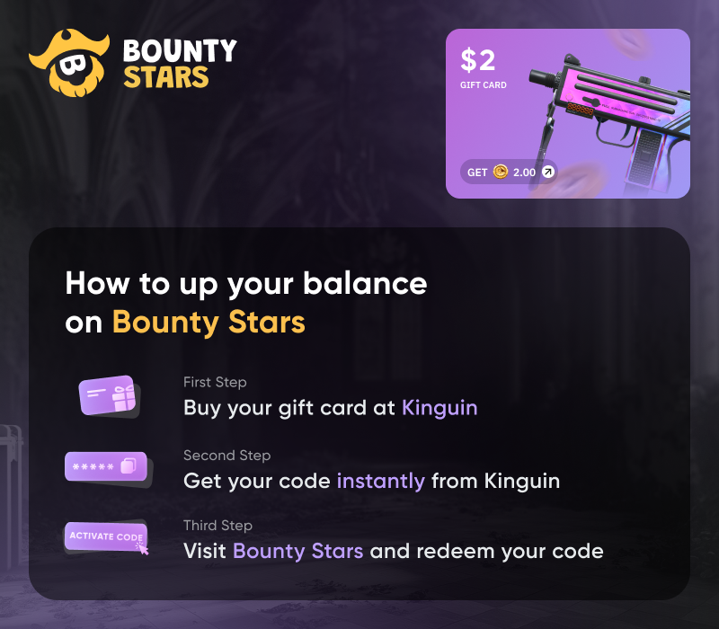 

Bountystars.com $2 Wallet Card Code